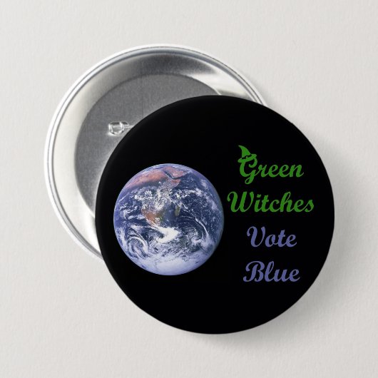 Grüne Hexen wählen Blau Button (Vorne & Hinten)