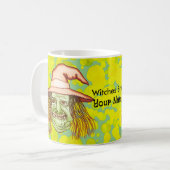 Grüne Hexenbecher Kaffeetasse (Vorderseite Links)