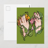 Grüne Hexenmagie Postkarte (Vorne/Hinten)