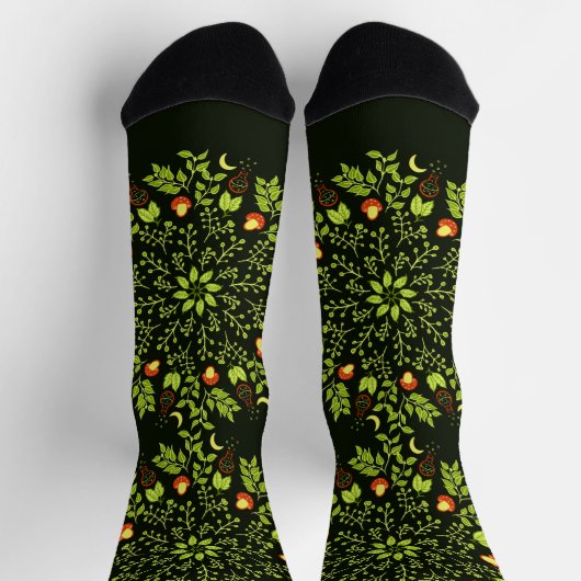 Grüne Hexentränke Pilzpilze Pflanze machen Naturfr Socken (Oben)