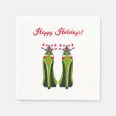 Grüne High Heels mit Candy Canes Serviette (Vorderseite)