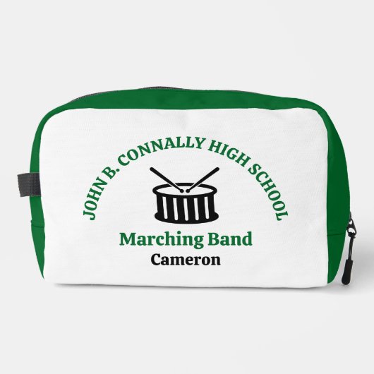 Grüne High School Marching Band Personalisiert Waschbeutel (Vorderseite)