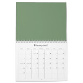 Grüne Hintergründe in einem Kalender speichern (Feb 2027)