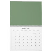 Grüne Hintergründe in einem Kalender speichern (Jan 2027)