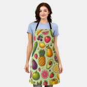 Grüne Hintergrundfrucht und Gemüse Schürze (Getragen)