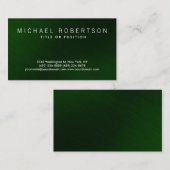 Grüne Hintergrundinformationen Schlicht Moderne Vi Visitenkarte (Vorne/Hinten)