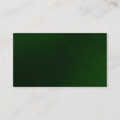 Grüne Hintergrundinformationen Schlicht Moderne Vi Visitenkarte (Rückseite)