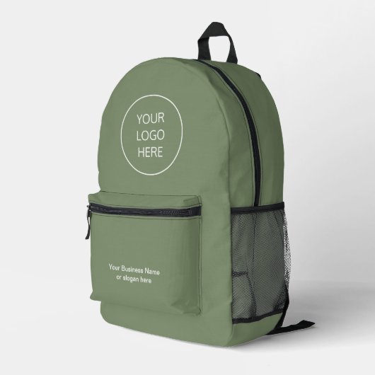 Grüne Hintergrundpackung für Firmenlogos Bedruckter Rucksack (Rückseitige Ecke Rechts)