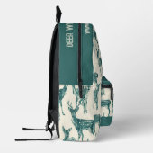 Grüne Hirsche Bedruckter Rucksack (Links)