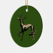 Grüne Hirsche Zoi Keramik Ornament (Rechts)