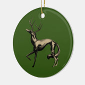 Grüne Hirsche Zoi Keramik Ornament (Links)
