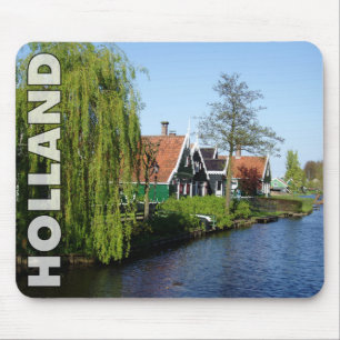 Grüne historische Häuser von Zaanse Schans in Holl Mousepad