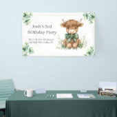 Grüne Hochlandkuh Geburtstagspartei Banner (Messeveranstaltung)