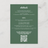 Grüne Hochzeit Begleitkarte (Vorderseite)