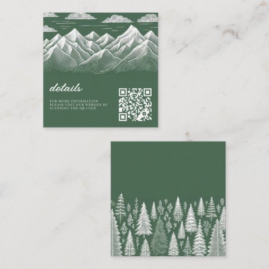 Grüne Hochzeit Begleitkarte (Vorne/Hinten)