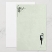 Grüne Hochzeit Briefpapier (Vorne/Hinten)