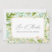 Grüne Hochzeit Dankeskarte (Vorderseite)