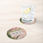 Grüne Hochzeit der bemalten Ziegelsteine Runder Pappuntersetzer (Vor Ort)