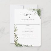 Grüne Hochzeit der botanischen Blätter RSVP Karte (Vorderseite)