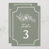 Grüne Hochzeit der botanischen Flora Einladung (Vorne/Hinten)