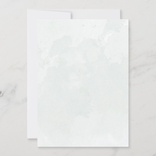 Grüne Hochzeit der Eukalyptus Einladung (Rückseite)