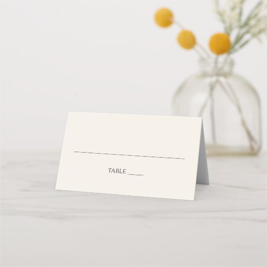 Grüne Hochzeit der Moderne Platzkarte (Vorderseite)