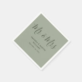 Grüne Hochzeit der Moderne Serviette (Ecke)