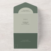 Grüne Hochzeit der modernen Boho Geometric Arch Sa All In One Einladung (Außenbereich)