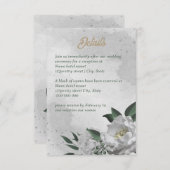 Grüne Hochzeit der romantischen Blume Begleitkarte (Vorne/Hinten)