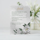 Grüne Hochzeit der romantischen Blume Begleitkarte (Stehend Vorderseite)