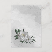 Grüne Hochzeit der romantischen Blume Begleitkarte (Rückseite)