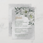 Grüne Hochzeit der romantischen Blume Begleitkarte (Vorne/Hinten)