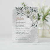 Grüne Hochzeit der romantischen Blume Begleitkarte (Stehend Vorderseite)