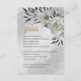 Grüne Hochzeit der romantischen Blume Begleitkarte