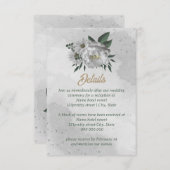Grüne Hochzeit der romantischen Blume Begleitkarte (Vorne/Hinten)