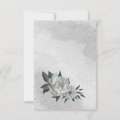 Grüne Hochzeit der romantischen Blume Dankeskarte (Rückseite)