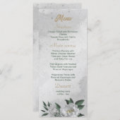 Grüne Hochzeit der romantischen Blume Menükarte (Vorne/Hinten)