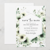 Grüne Hochzeit der romantischen Erde Save The Date (Vorne/Hinten)