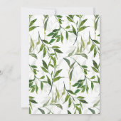 Grüne Hochzeit der Wasserfarbe Save The Date (Rückseite)