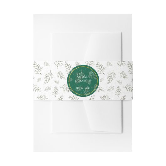 Grüne Hochzeit des Pinienwaldes Einladungsbanderole (Vorderseite Beispiel)
