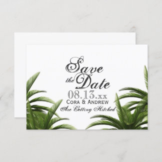 Grüne Hochzeit des tropischen Palmen Einladung