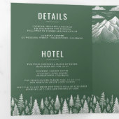 Grüne Hochzeit Dreifach Gefaltete Einladung (Innen Erste Seite)