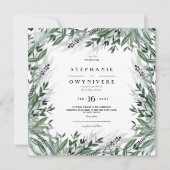 Grüne Hochzeit einladen Einladung (Vorderseite)