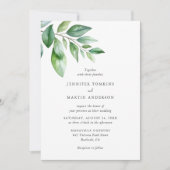 Grüne Hochzeit Einladung (Vorderseite)