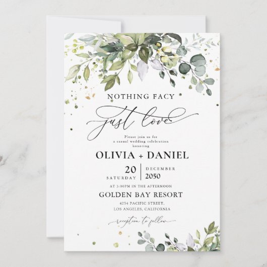 Grüne Hochzeit Einladung (Vorderseite)