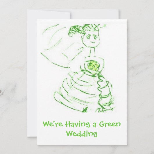 Grüne Hochzeit Einladung (Vorderseite)