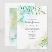 Grüne Hochzeit Einladung (Vorne/Hinten)