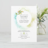 Grüne Hochzeit Einladung (Stehend Vorderseite)