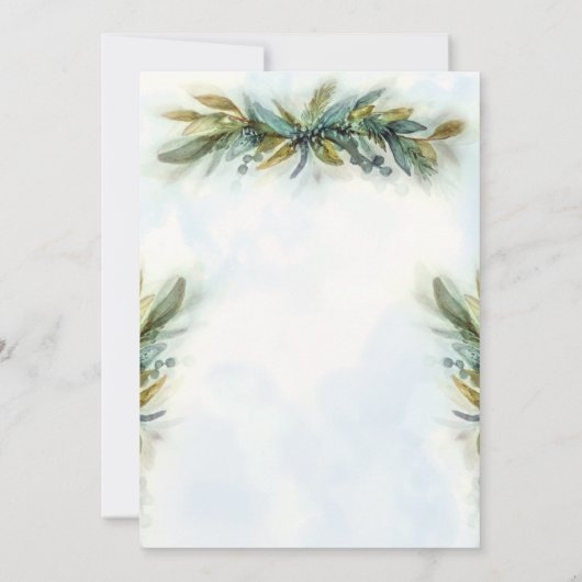 Grüne Hochzeit Einladung (Rückseite)