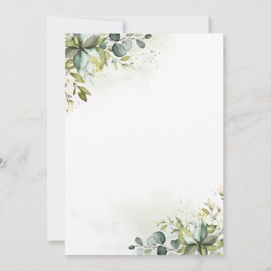 Grüne Hochzeit Einladung (Rückseite)